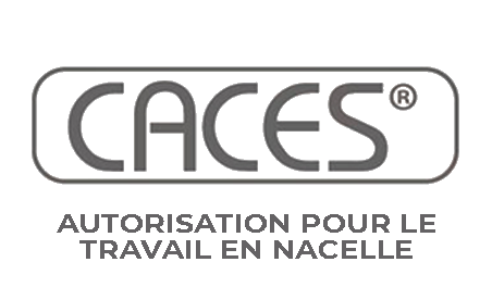 Logo certification CACES Autorisation pour le travail en nacelle